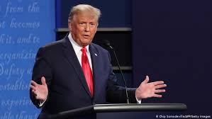 Donald Trump speaking at a debate.